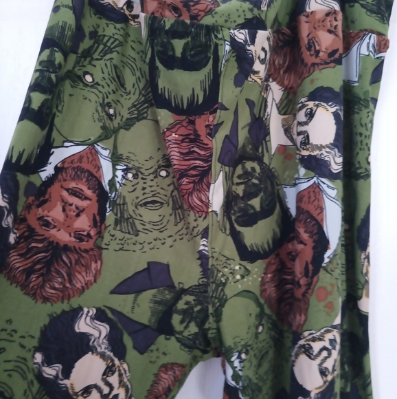 LuLaRo Holloween Stretchy Monster Pants OS - Picture 2 of 4